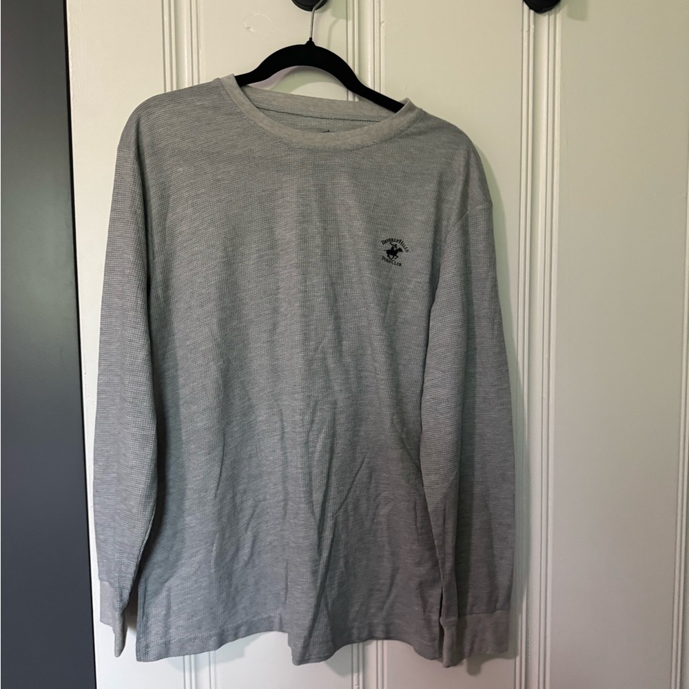 Beverly Hills Polo Club Light Gray Long Sleeve Shirt